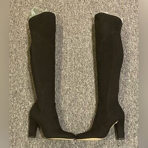 NWOB “Saffri” Over The Knee Black Faux Suede Boots
